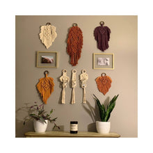 Load image into Gallery viewer, This fiber art statement wall is a combination of the Birds of a Feather Collection and the Propagation Collection.