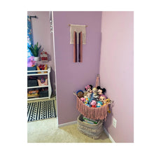 Load image into Gallery viewer, Named after the positive affirmation of Hope; this handcrafted macrame rainbow wall art brings positive boho modern vibes to any room. Whether it’s your babies nursery, kids room, playroom, dorm room, bedroom or even in your reading nook.