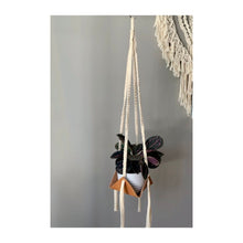Load image into Gallery viewer, Leather Macrame Plant Hanger