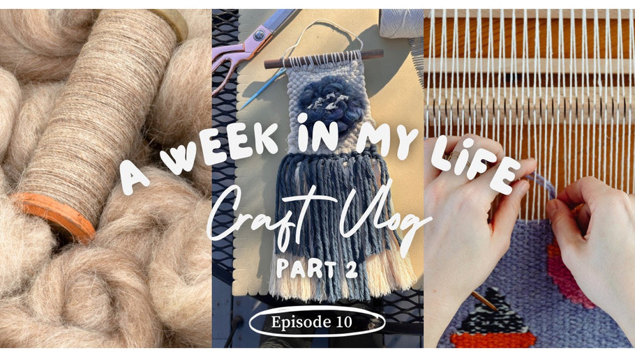 Crafting in the Chaos of Mom Life | Finishing My Flower Weaving (Part 2)
