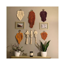 Load image into Gallery viewer, Create a statement wall of fiber art! The propagation hangers and feather fiber art is stunning together.
