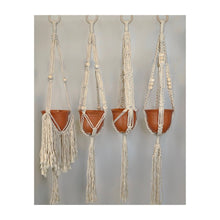 Load image into Gallery viewer, The Mini Collection has four unique styles of macrame plant hangers are made for smaller planted pots in design style; Dorthy, Sophia, Rose and Blanche. These handcrafted hangers can be mixed n’ matched to suit your style and decor.
